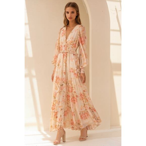 Yumi Kim Frida Maxi Dress Morning Rose Dawn - L - Picture 1 of 4